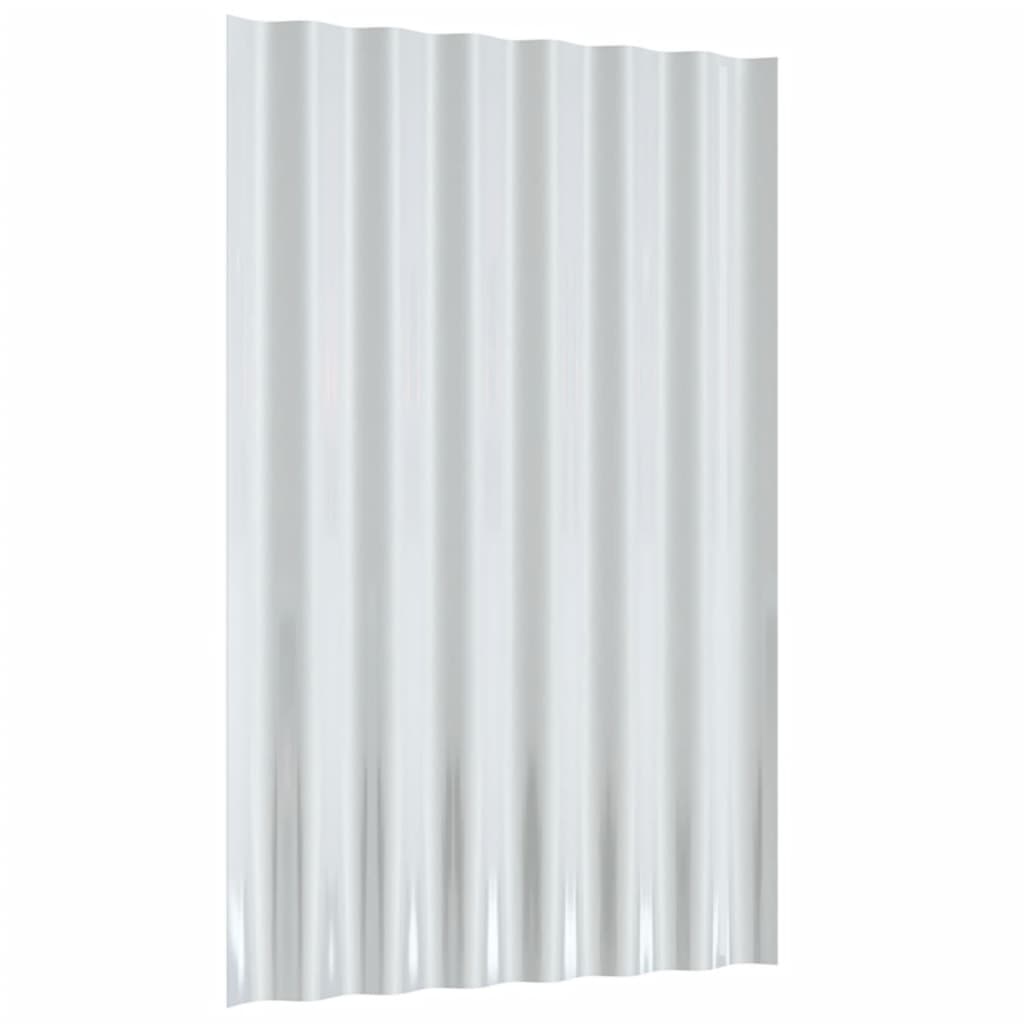 Dachpaneele 36 Stk. Verzinkter Stahl Silber 60x36 cm