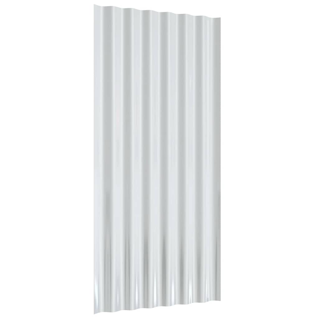 Dachpaneele 12 Stk Verzinkter Stahl Anthrazit 80x36 cm