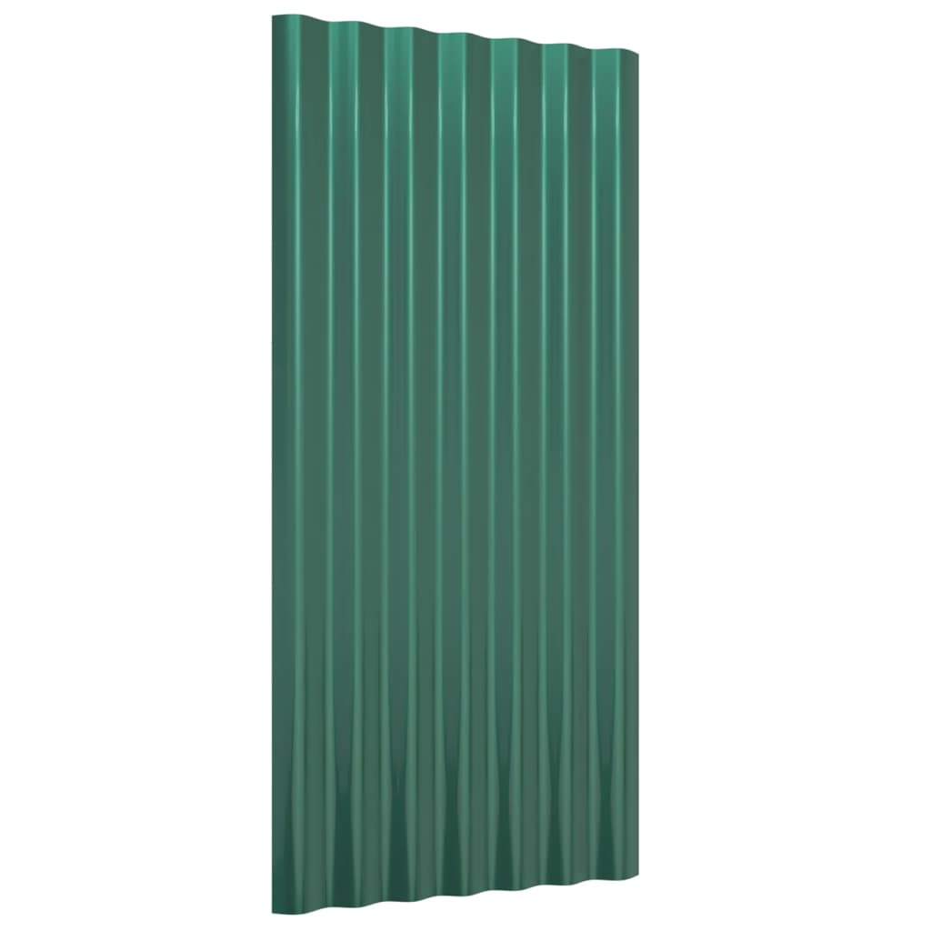 Dachpaneele 36 Stk. Verzinkter Stahl Grün 80x36 cm