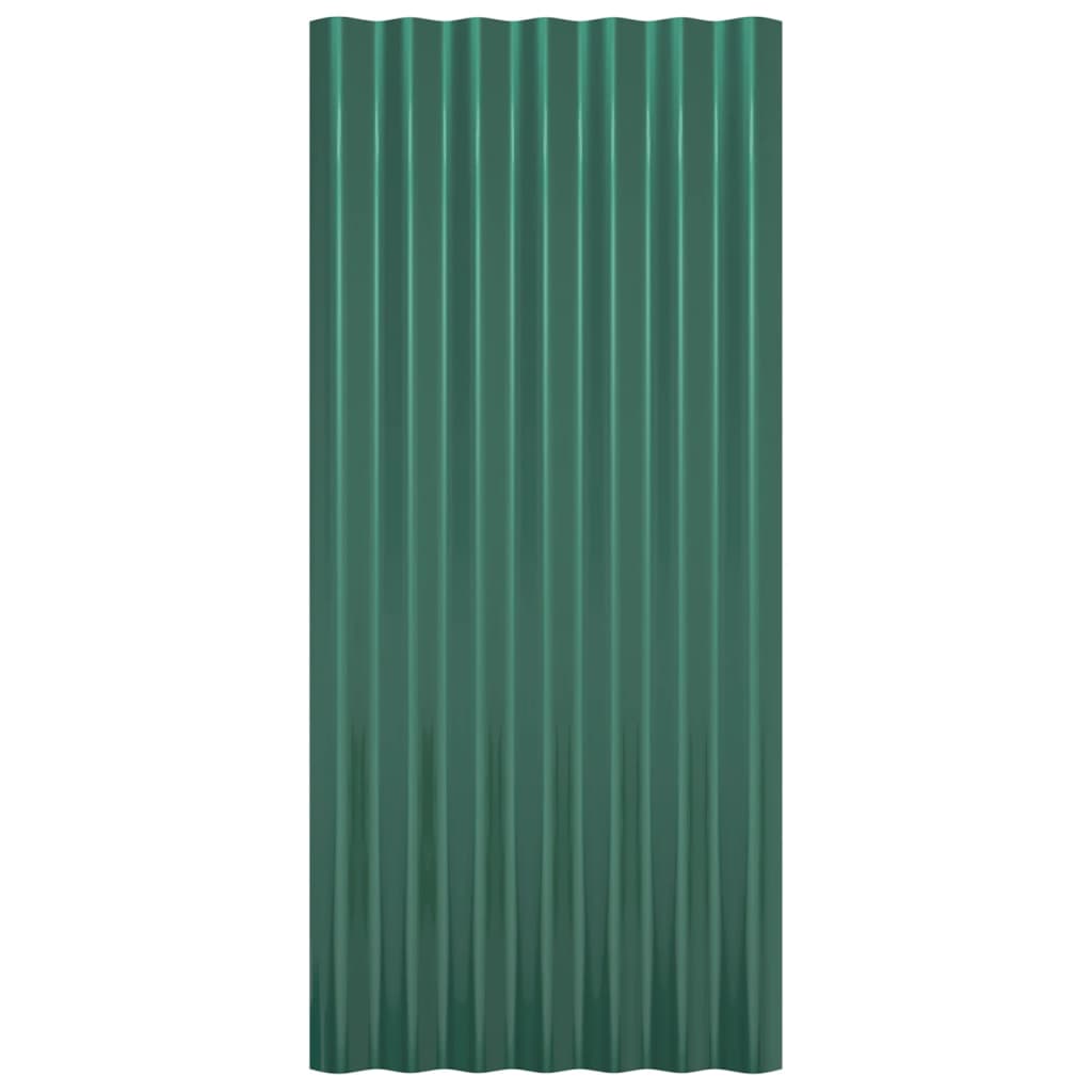Dachpaneele 36 Stk. Verzinkter Stahl Grün 80x36 cm