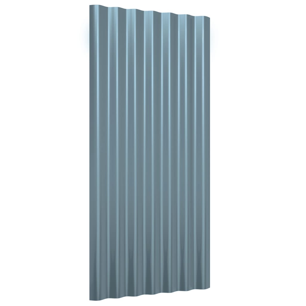 Dachpaneele 36 Stk. Verzinkter Stahl Grau 80x36 cm