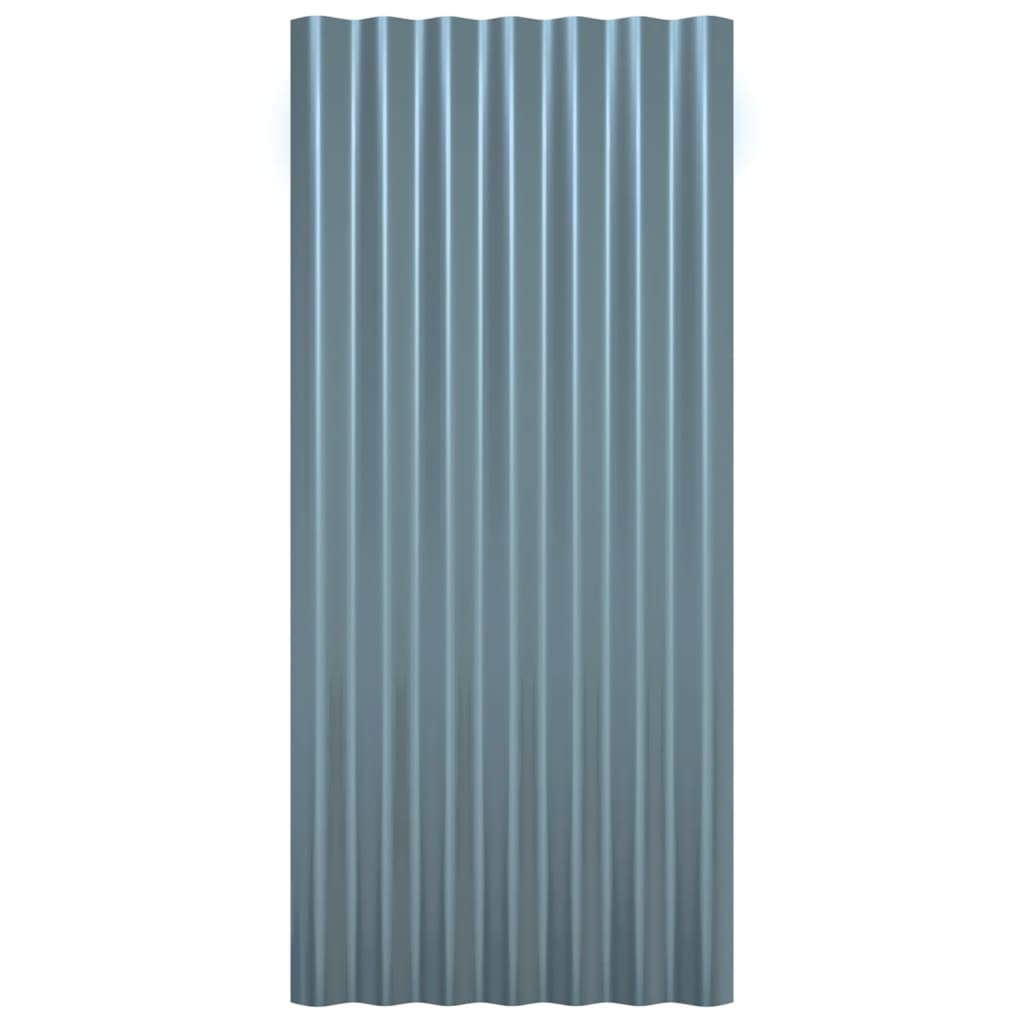 Dachpaneele 36 Stk. Verzinkter Stahl Grau 80x36 cm