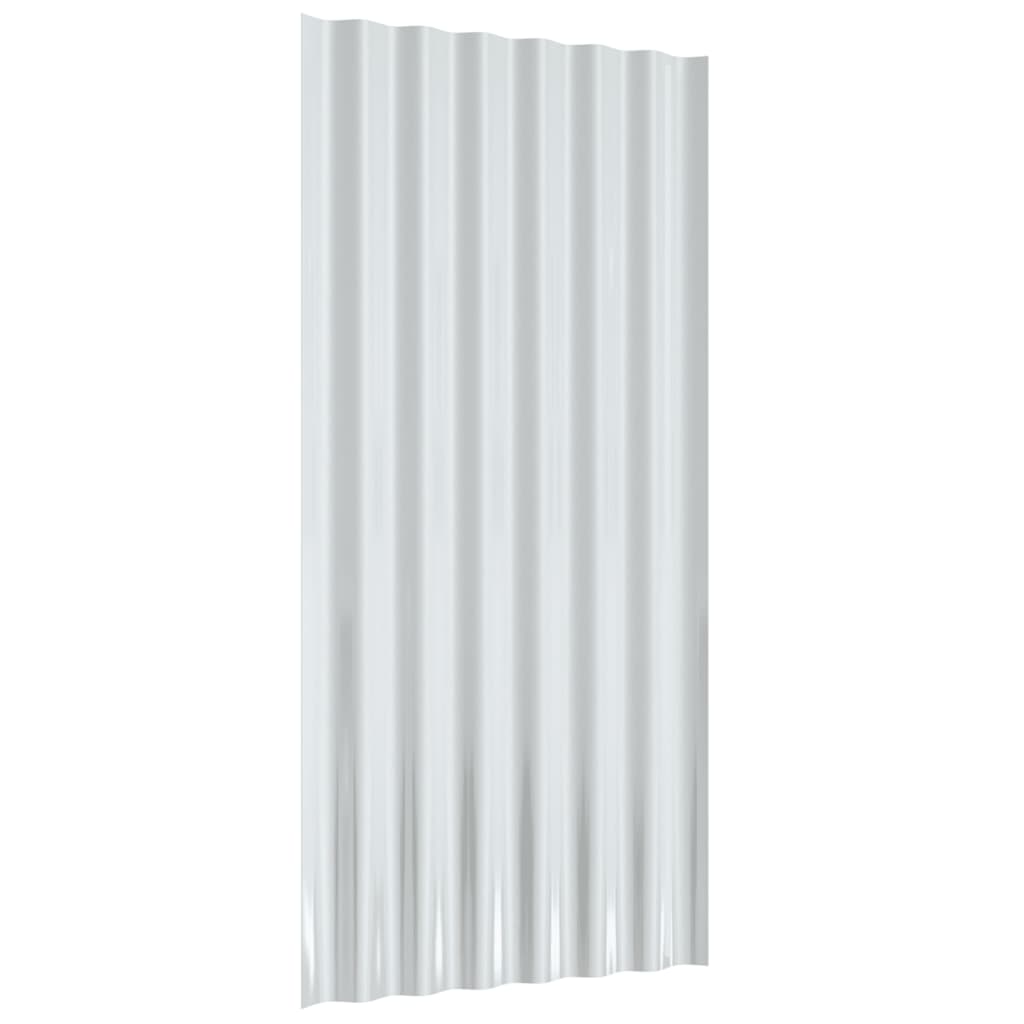 Dachpaneele 36 Stk. Verzinkter Stahl Grau 80x36 cm