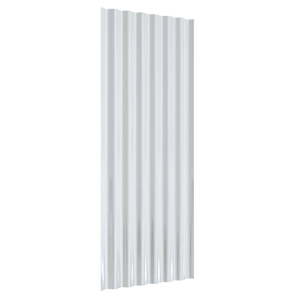 Dachpaneele 12 Stk Verzinkter Stahl Anthrazit 100x36cm