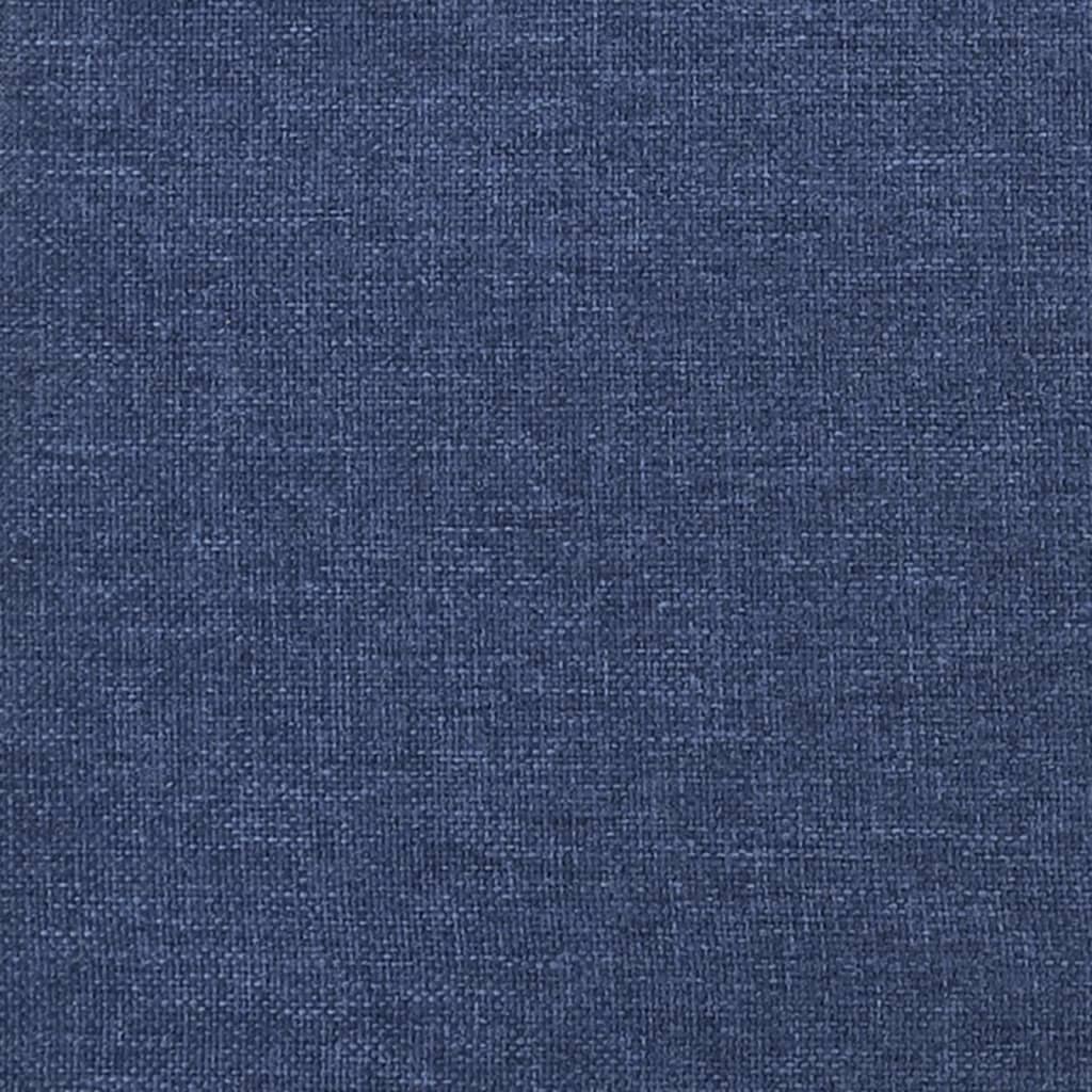 Schaukelsessel mit Hocker Blau Stoff