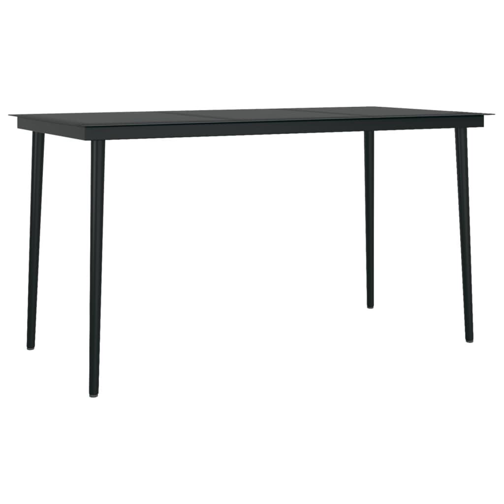 5-tlg. Garten-Essgruppe Schwarz PVC Rattan