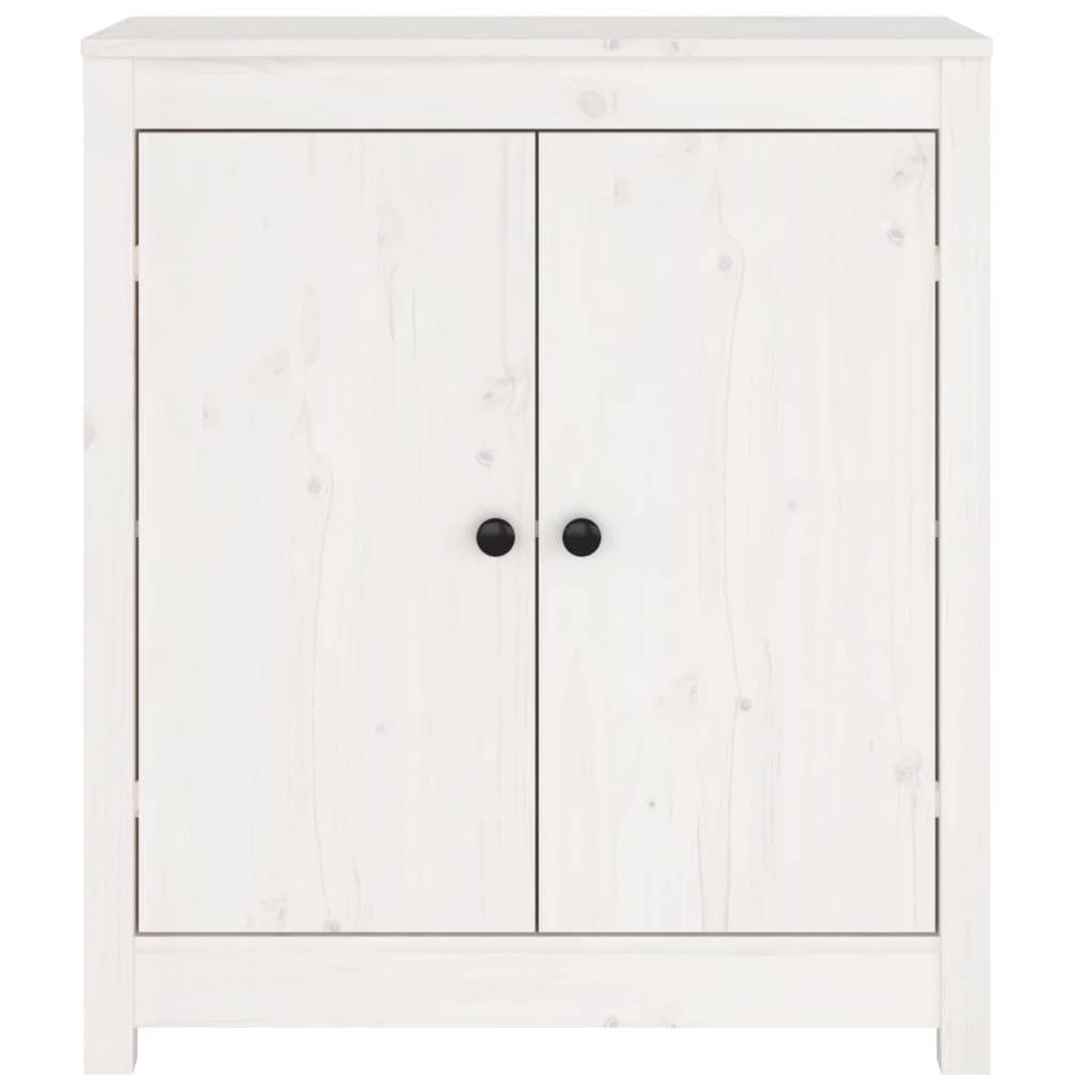 Sideboard Weiß 70x35x80 cm Massivholz Kiefer