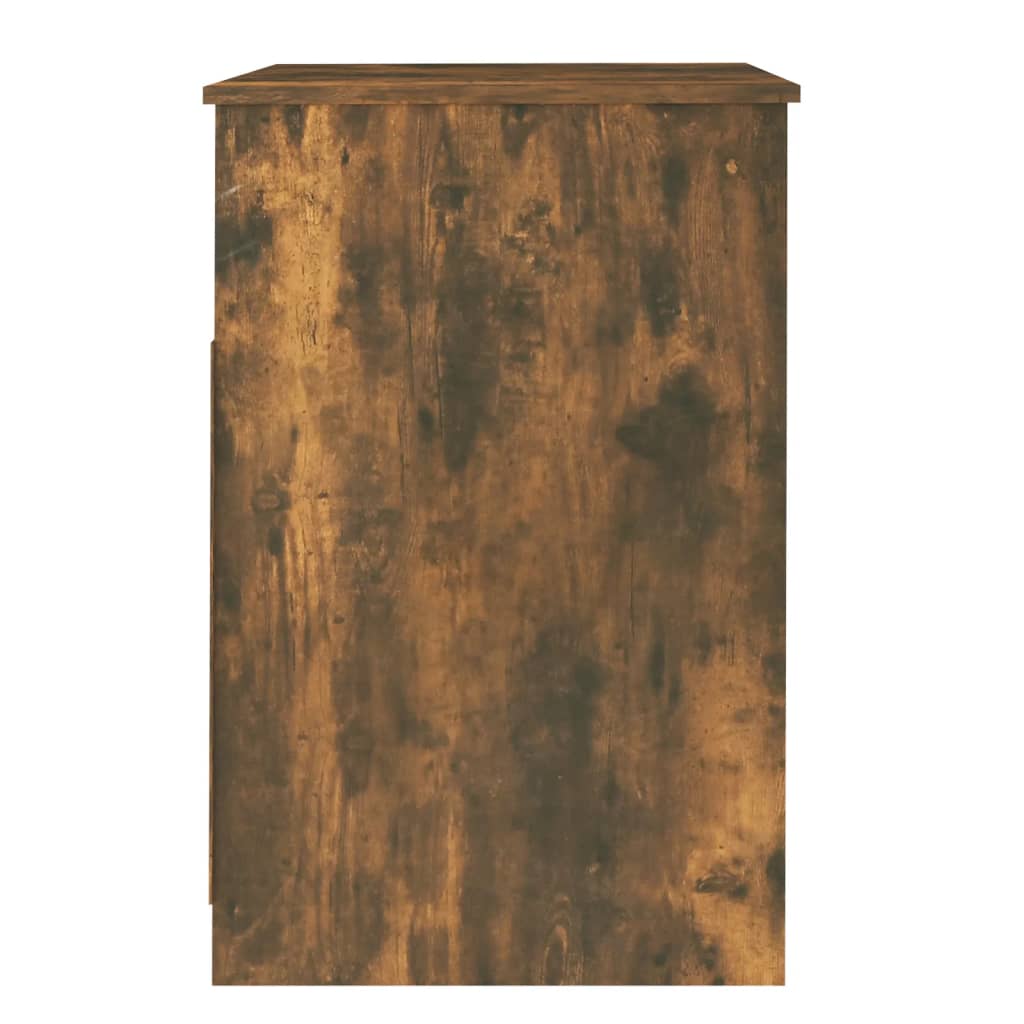 Sideboard with drawers smoked oak 40x50x76 cm wood material