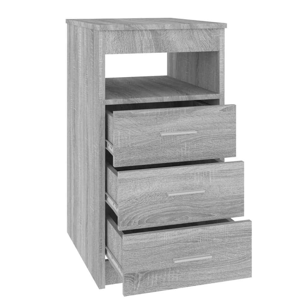 Sideboard with drawers Grey Sonoma 40x50x76 cm wood material