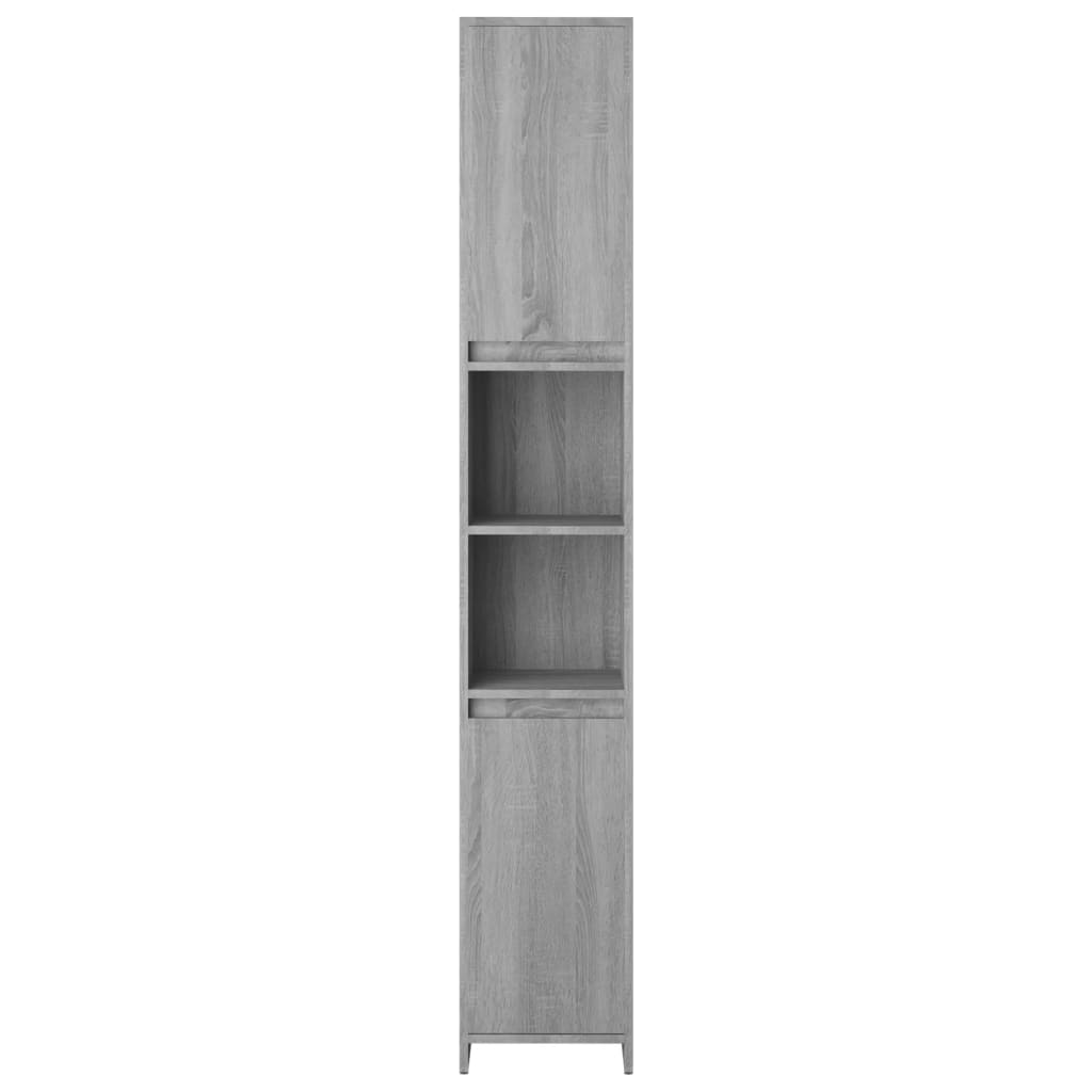 Bathroom Cabinet Gray Sonoma 30x30x183.5 cm Wood Material