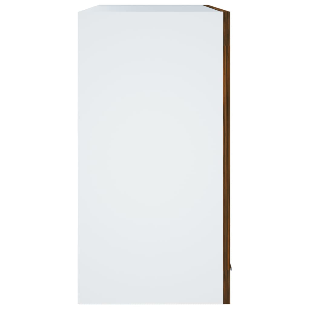 Wall cabinet Lyon glass smoked oak 60x31x60 cm wood material