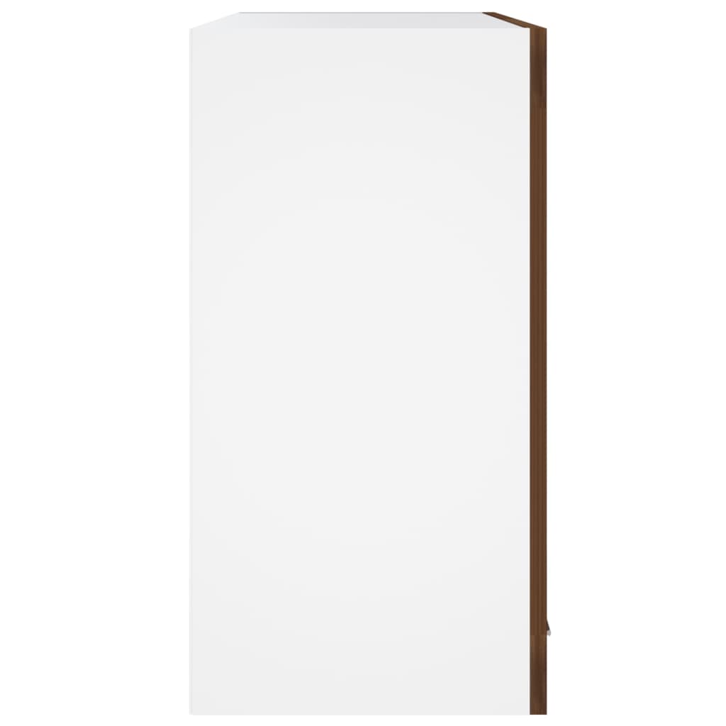 Hängeschrank Lyon Glas Braun Eiche-Optik 60x31x60 cm Holzwerkstoff