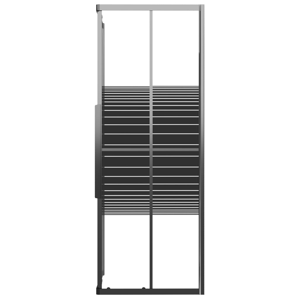 Shower cubicle with stripes ESG 80x80x180 cm Black