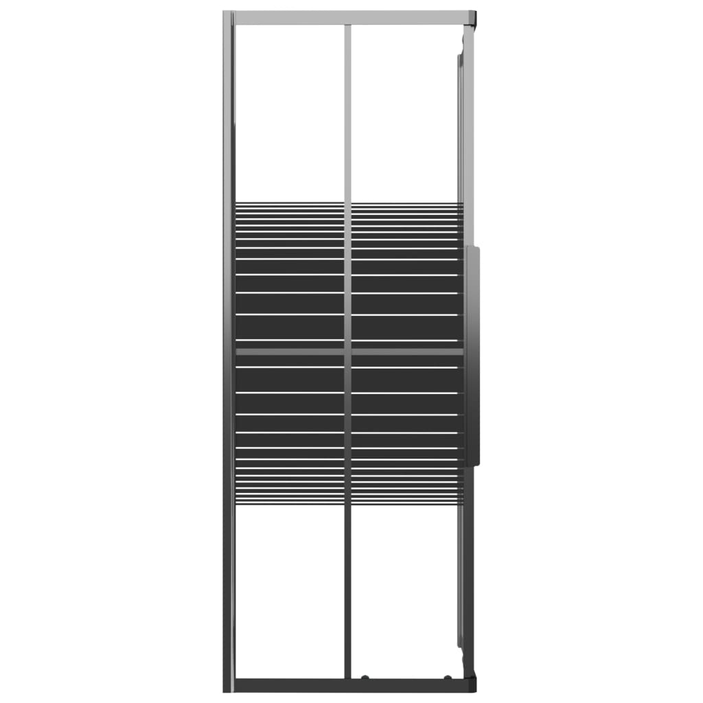 Shower cubicle with stripes ESG 80x80x180 cm Black