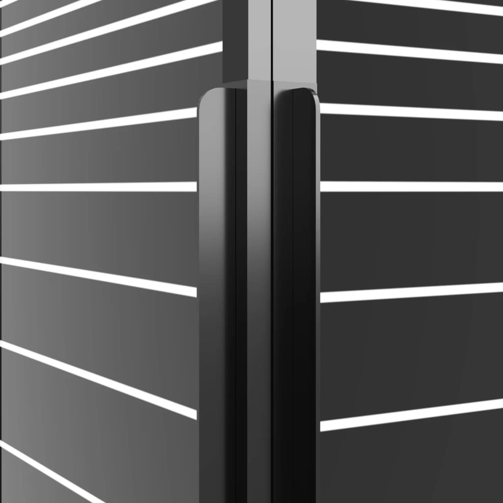 Shower cubicle with stripes ESG 80x80x180 cm Black