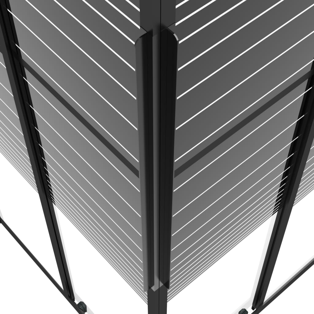 Shower cubicle with stripes ESG 80x80x180 cm Black