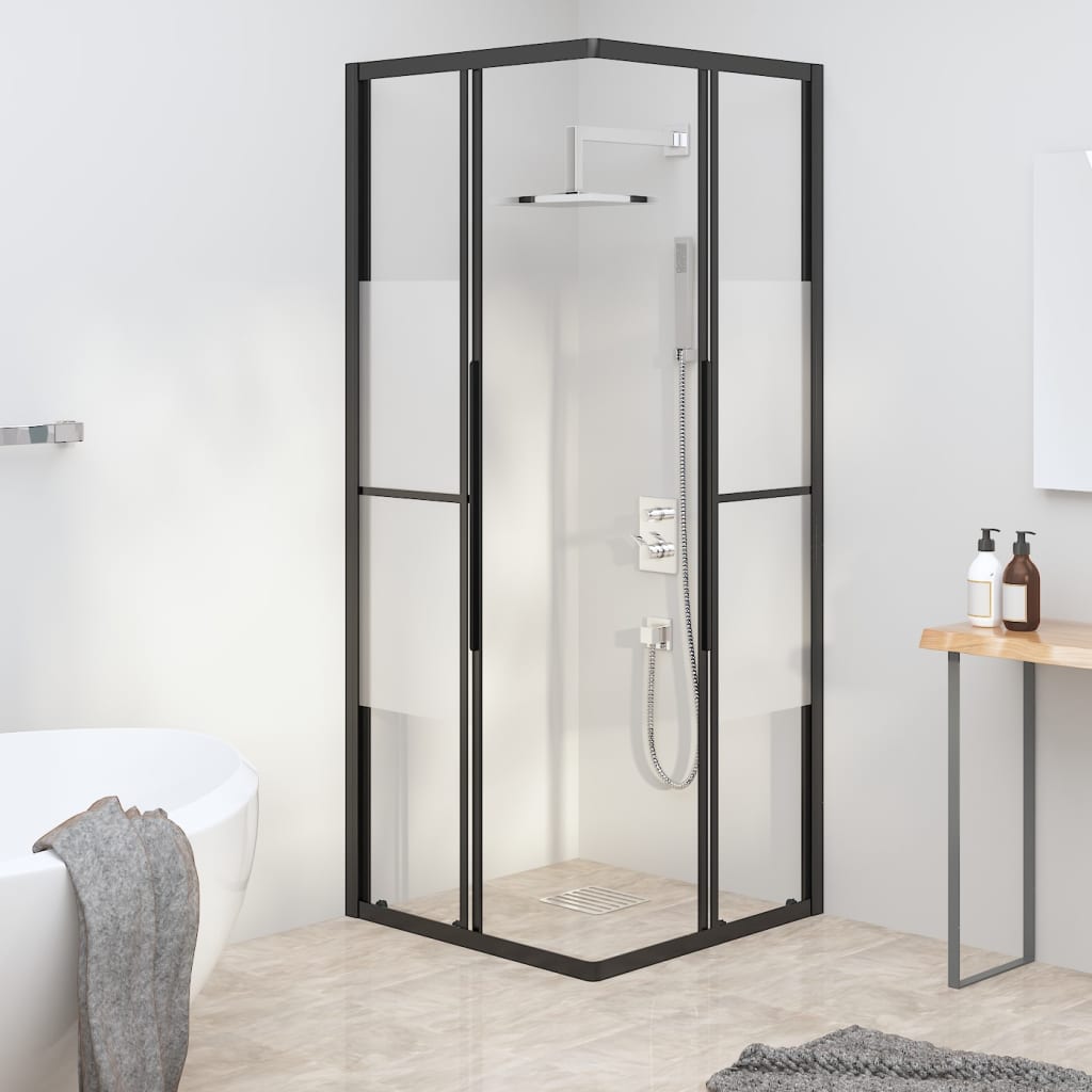 Shower cubicle semi-matt ESG 80x80x180 cm black