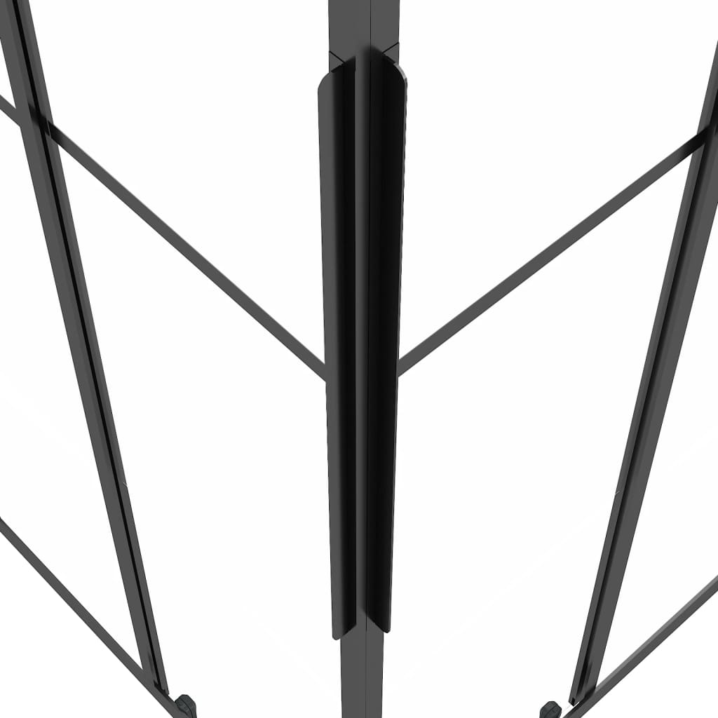 Shower cubicle semi-matt ESG 80x80x180 cm black