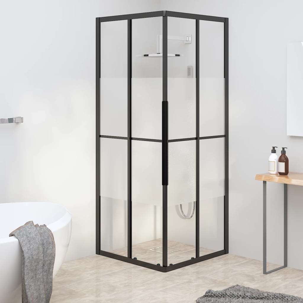 Shower cubicle semi-matt ESG 80x80x180 cm black