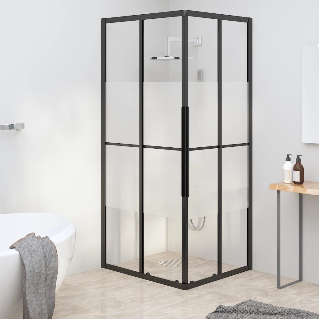 Shower cubicle semi-matt ESG 90x70x180 cm black