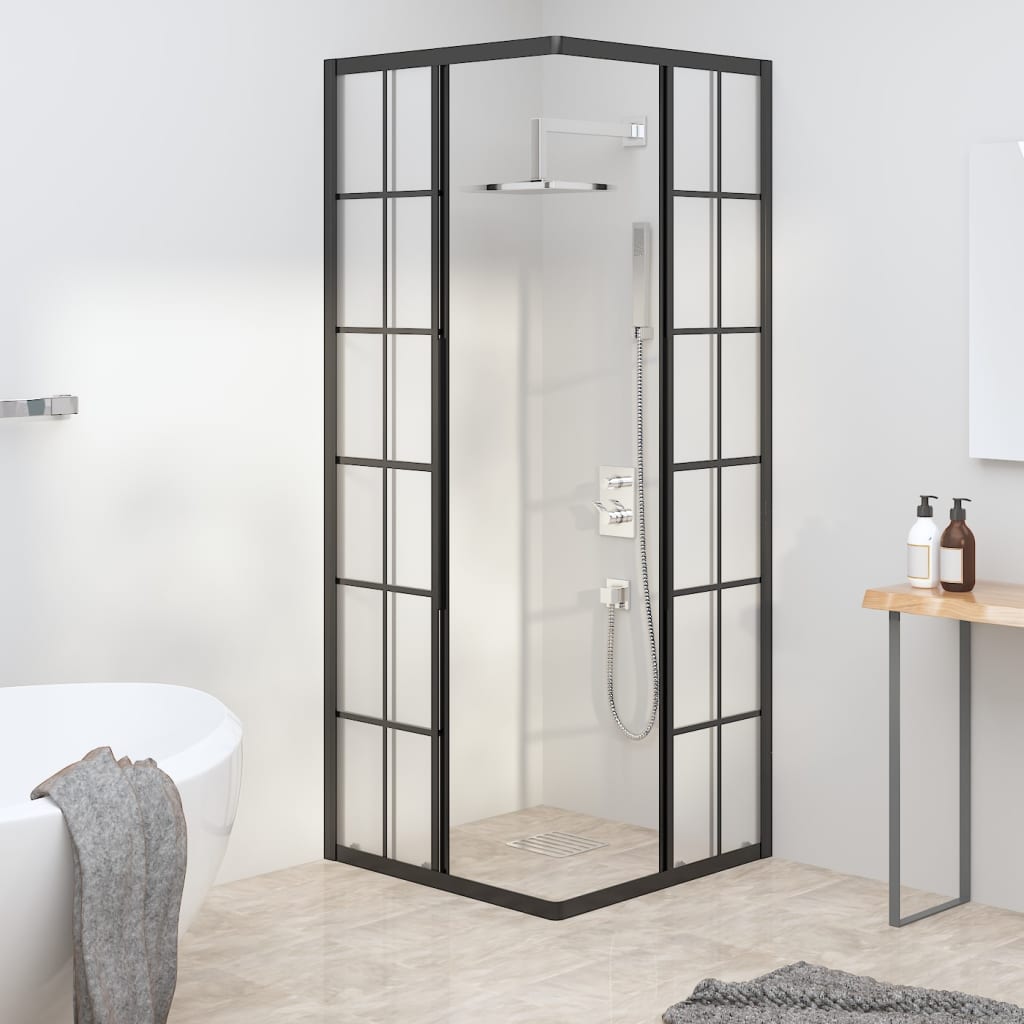 Shower cubicle matt ESG 70x70x180 cm black