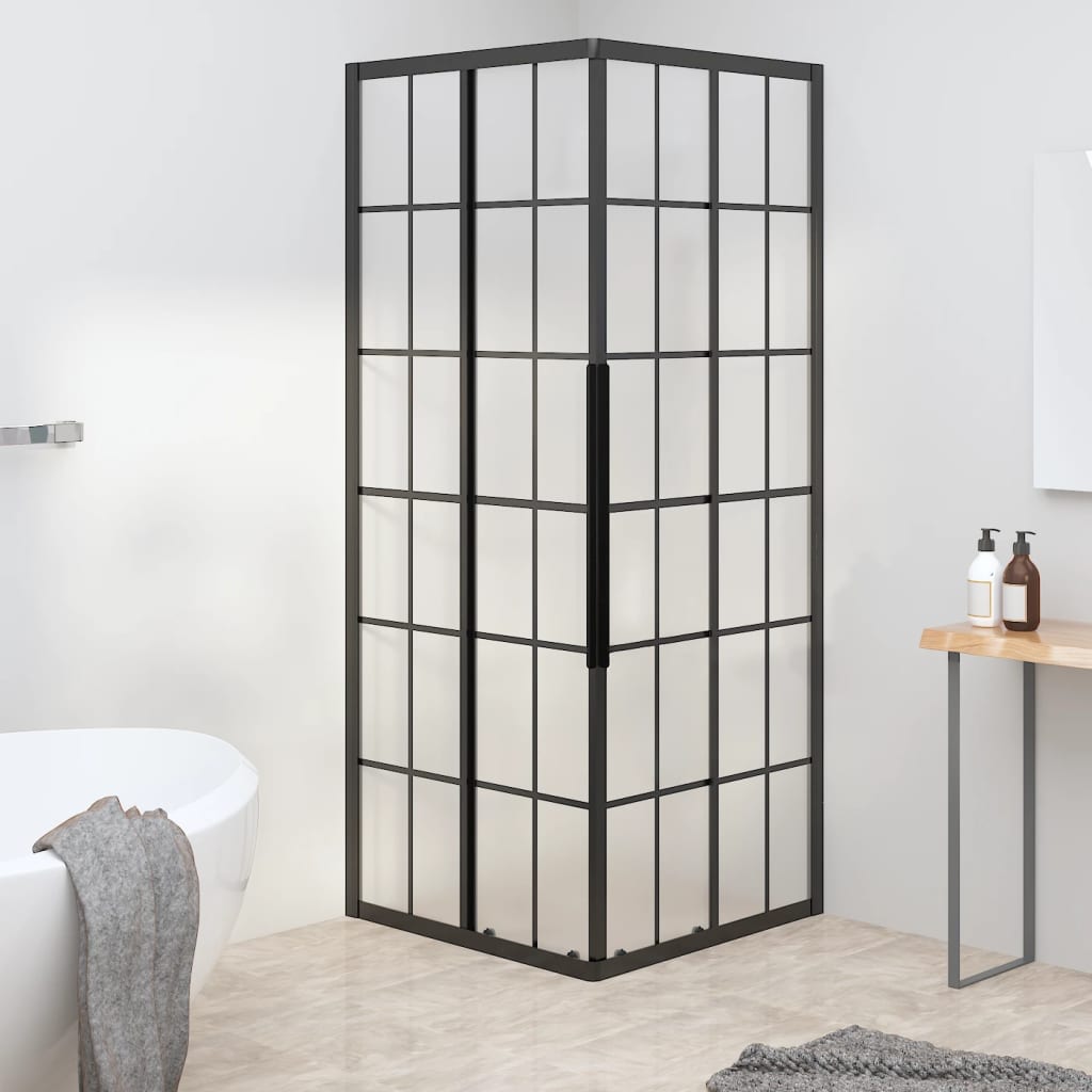 Shower cubicle matt ESG 70x70x180 cm black