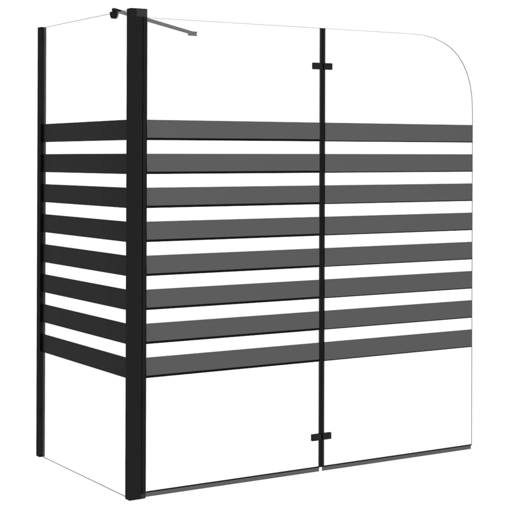 Shower enclosure 120x68x130 cm striped tempered glass