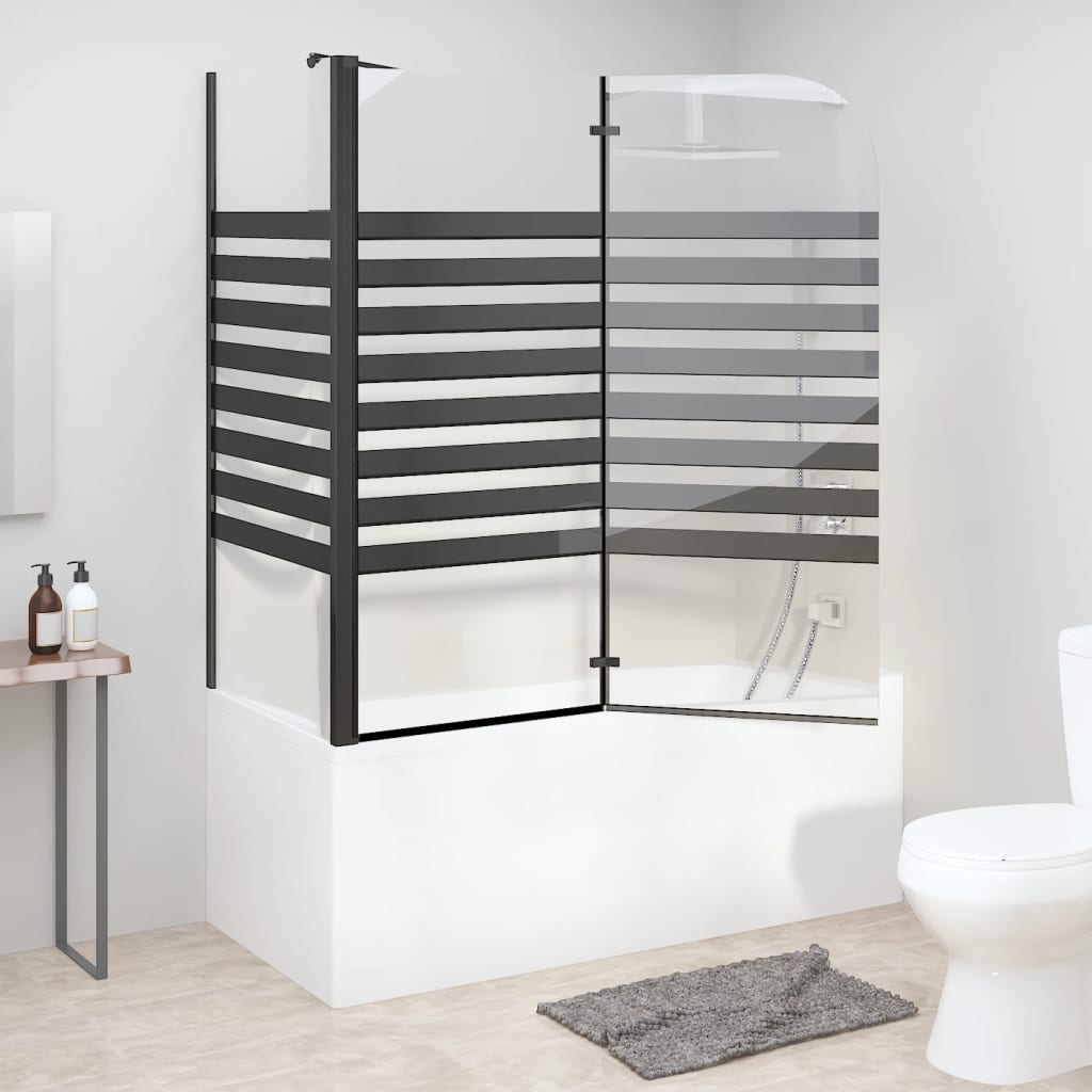 Shower enclosure 120x68x130 cm striped tempered glass