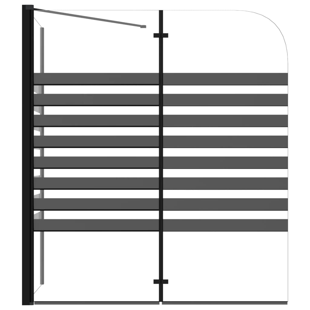 Shower enclosure 120x68x130 cm striped tempered glass