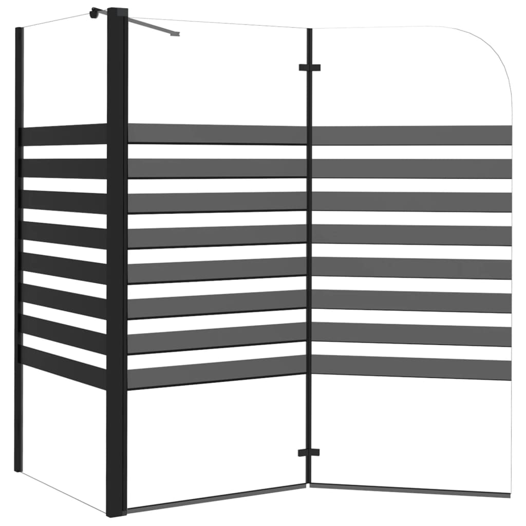 Shower enclosure 120x68x130 cm striped tempered glass