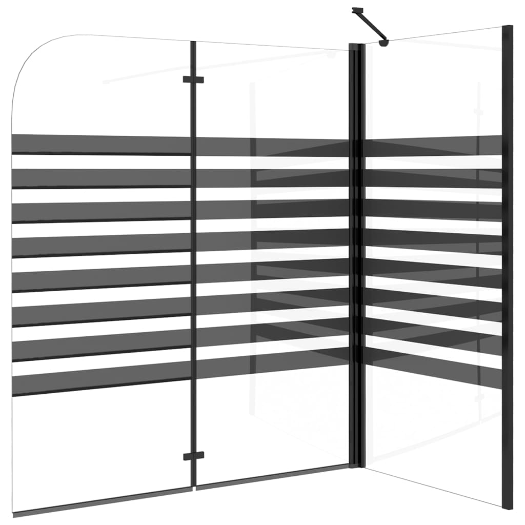 Shower enclosure 120x68x130 cm striped tempered glass