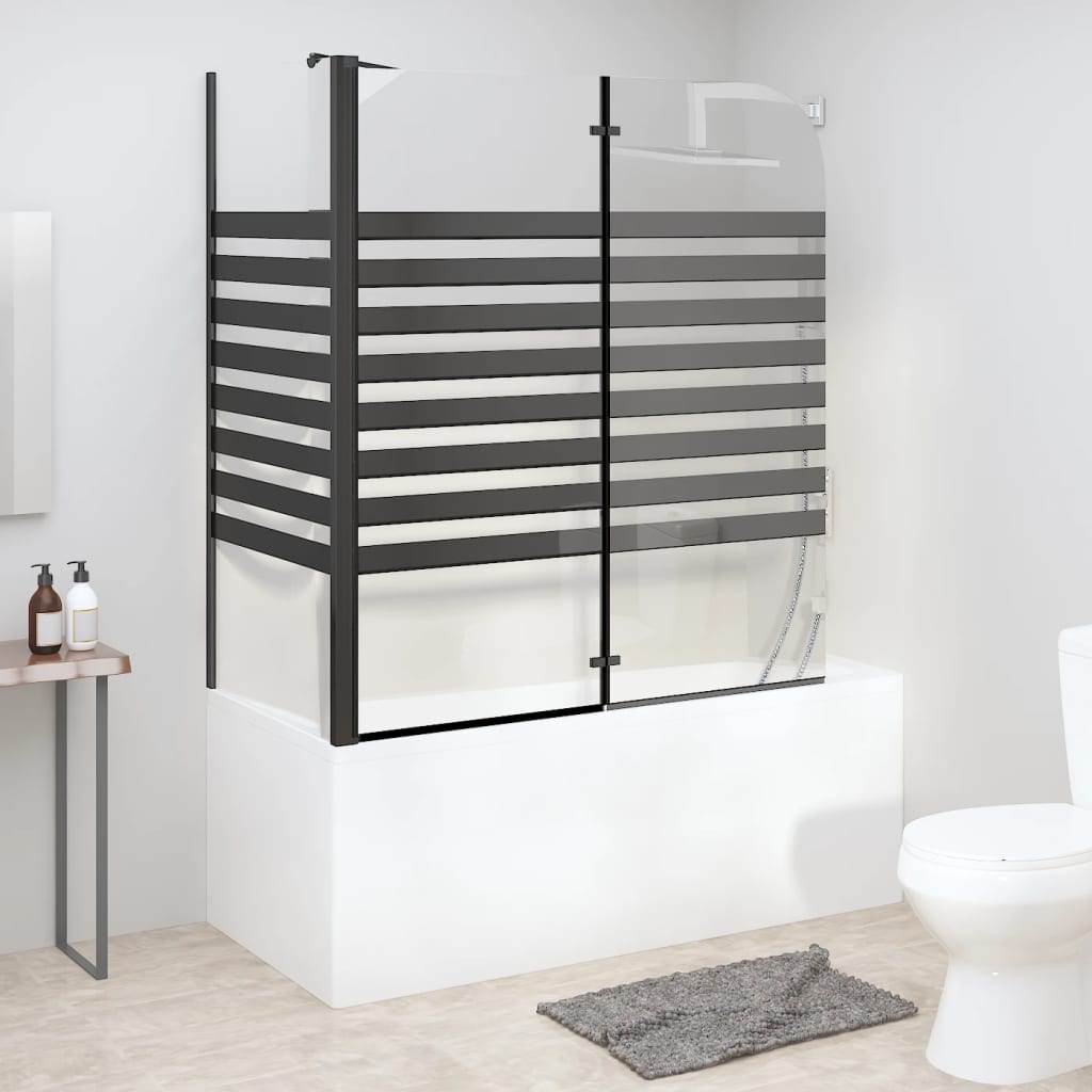Shower enclosure 120x68x130 cm striped tempered glass