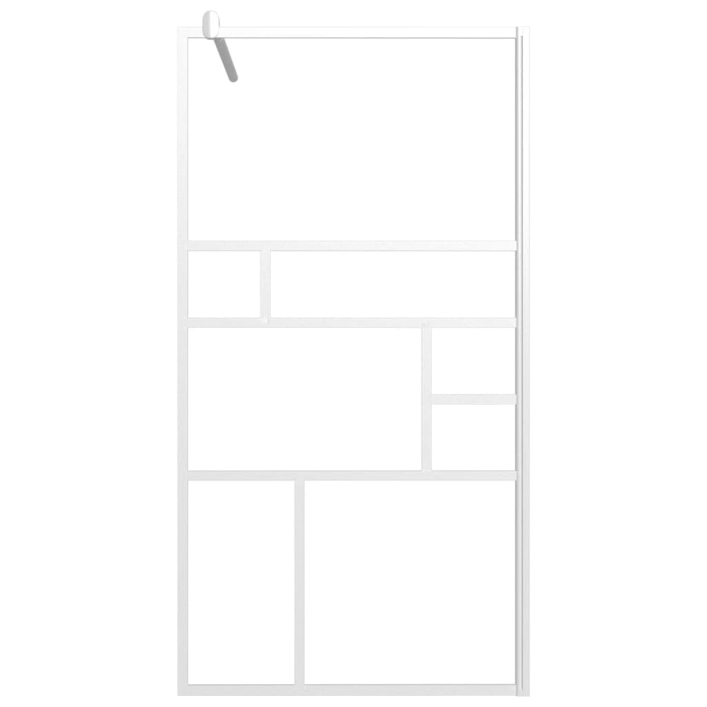Shower screen for walk-in shower 115x195 cm ESG glass white