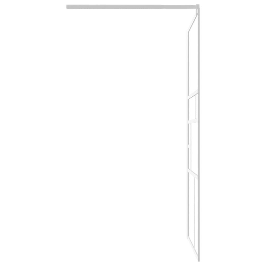 Shower screen for walk-in shower 115x195 cm ESG glass white