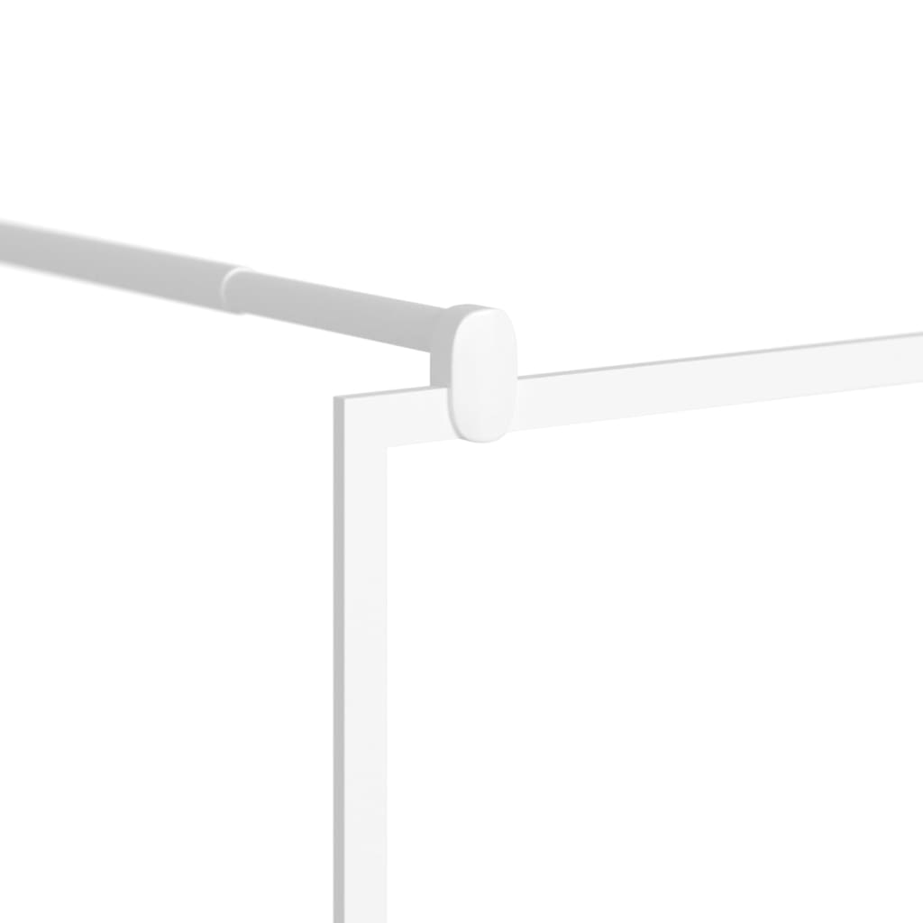 Shower screen for walk-in shower 115x195 cm ESG glass white