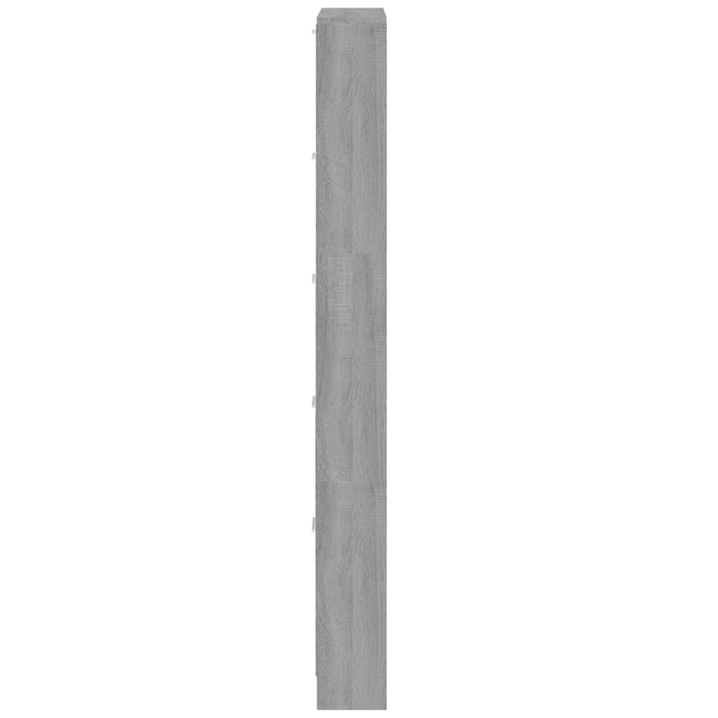 Shoe cabinet gray Sonoma 59x17x169 cm wood material