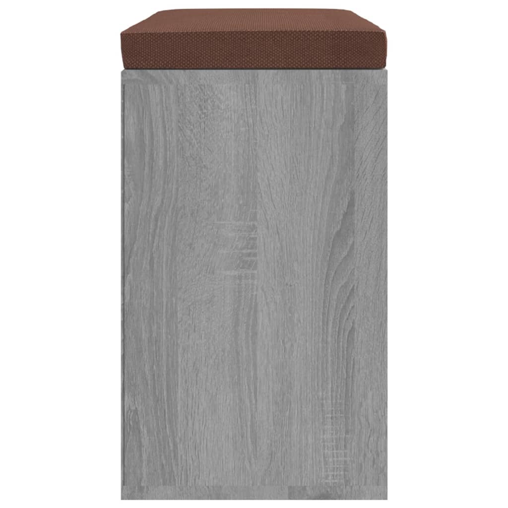 Schuhbank Grau Sonoma 103x30x48 cm Holzwerkstoff