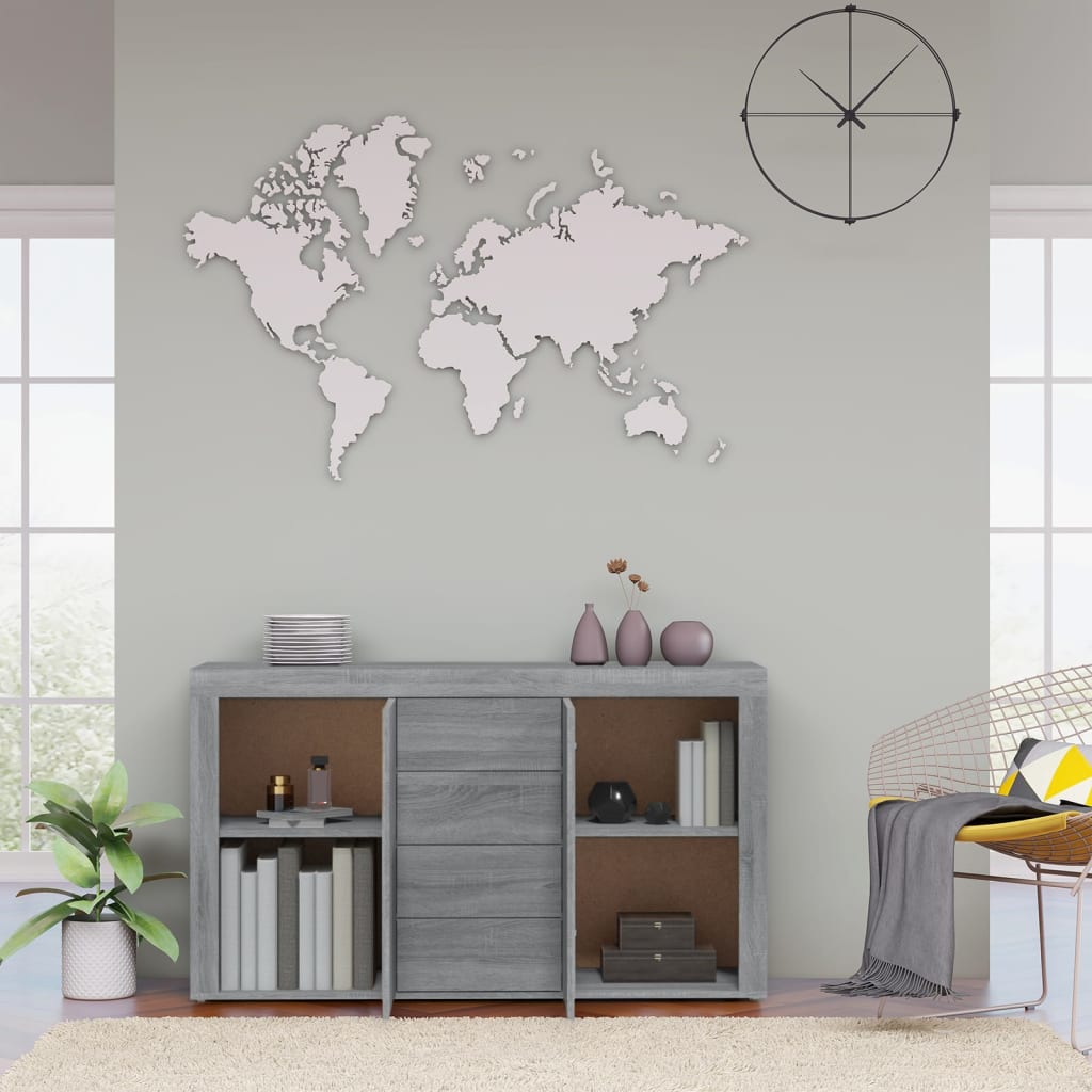 Sideboard Grau Sonoma 120x36x69 cm Holzwerkstoff