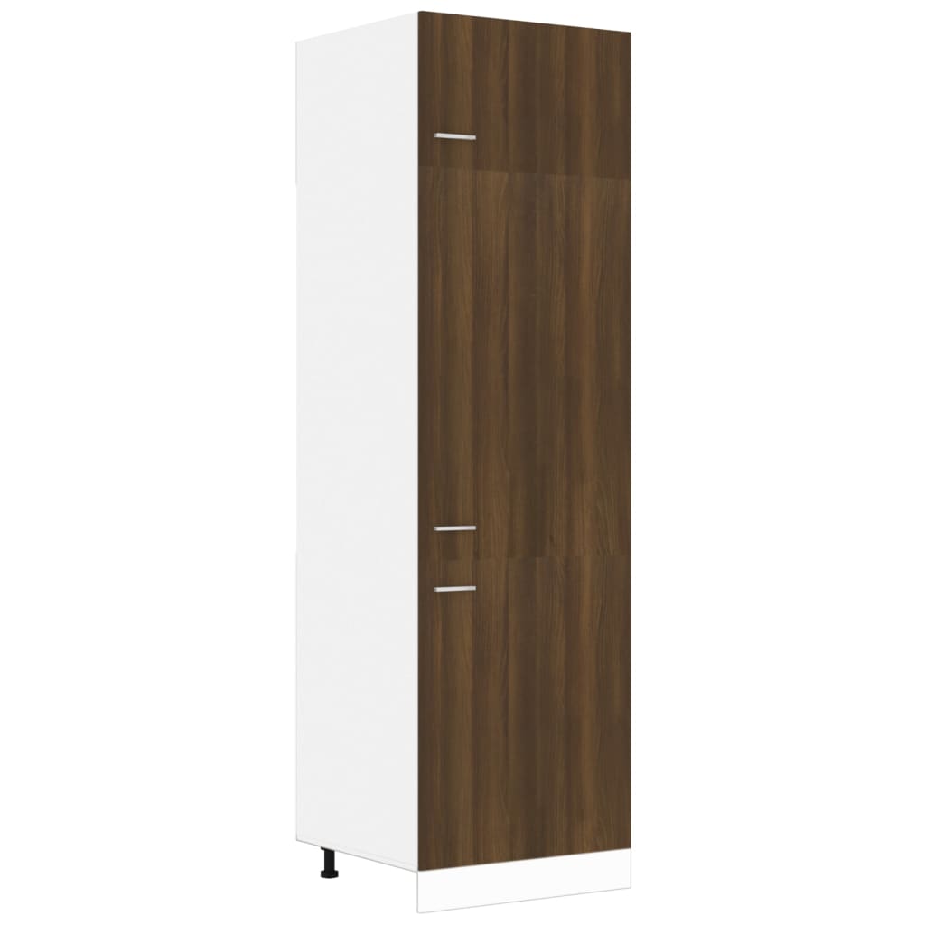 Kühlumbauschrank Lyon Braun Eichen-Optik 60x57x207 cm Holzwerkstoff