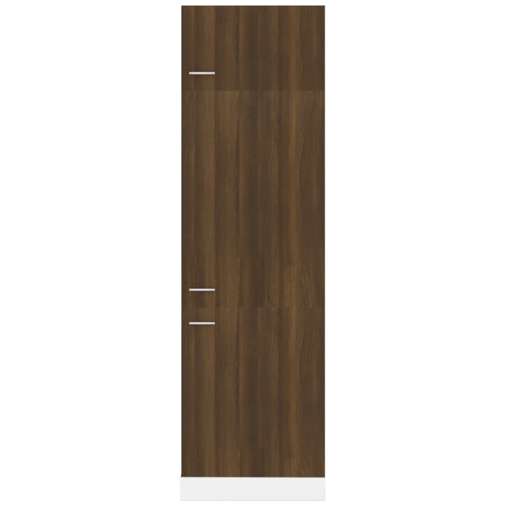 Kühlumbauschrank Lyon Braun Eichen-Optik 60x57x207 cm Holzwerkstoff