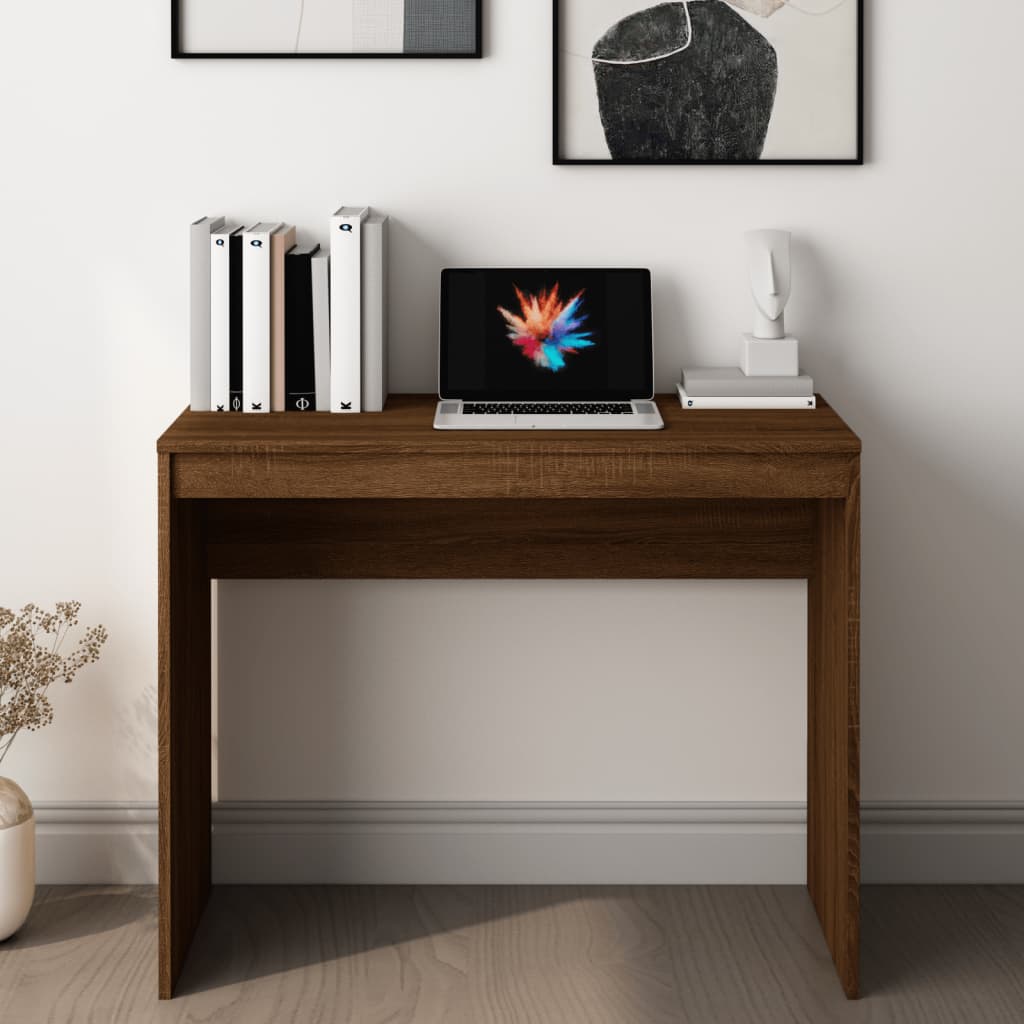 Desk Brown Oak Look 90x40x72 cm Wood Material