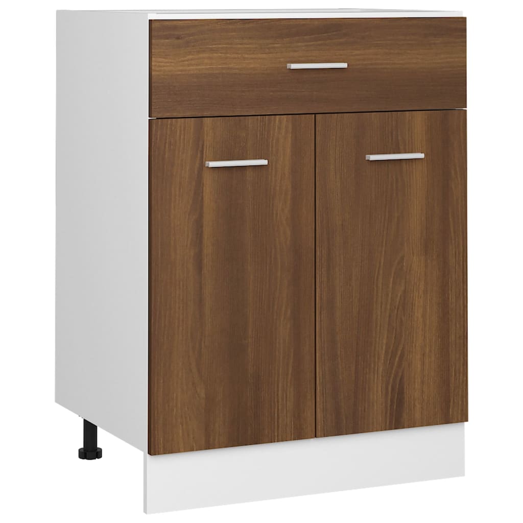 Unterschrank mit Schublade Lyon Braun Eichen-Optik 60x46x81,5 cm