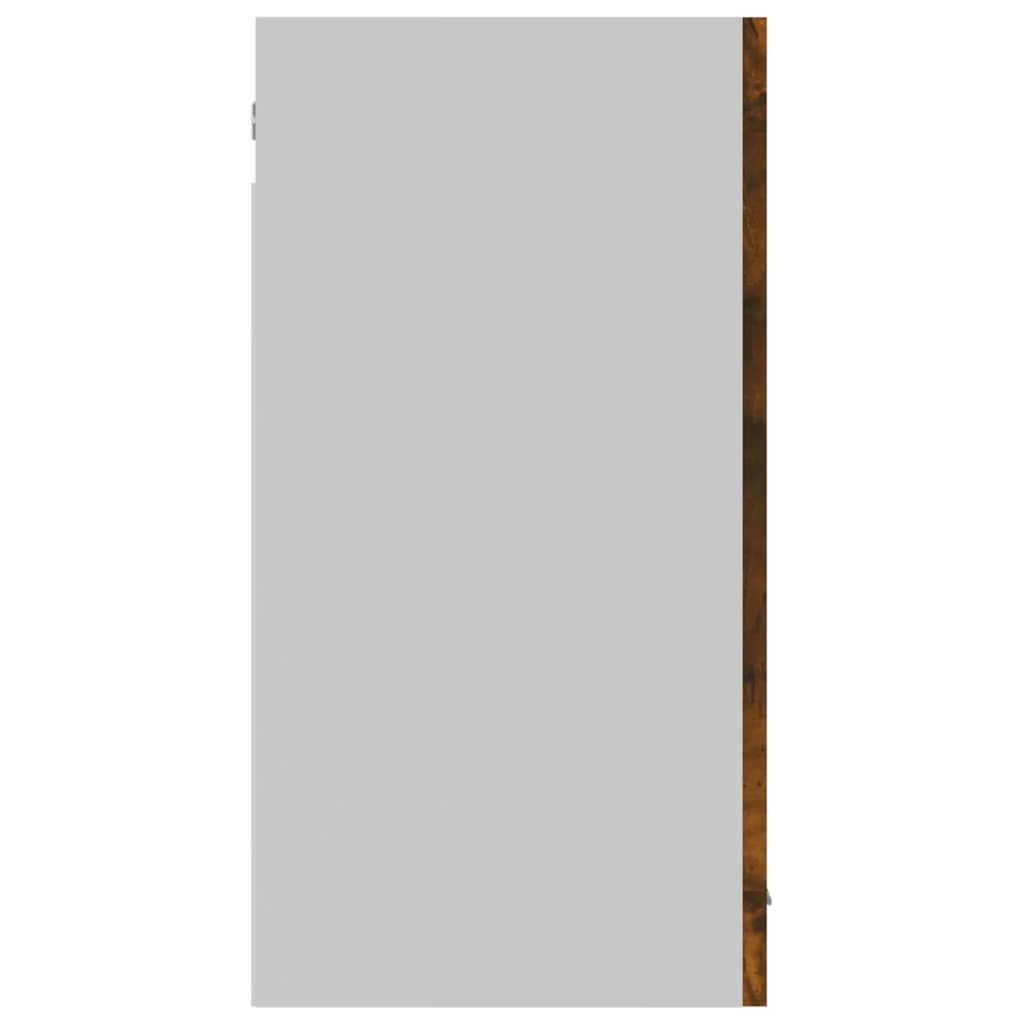 Hängeschrank Lyon Glas Räuchereiche 80x31x60 cm Holzwerkstoff