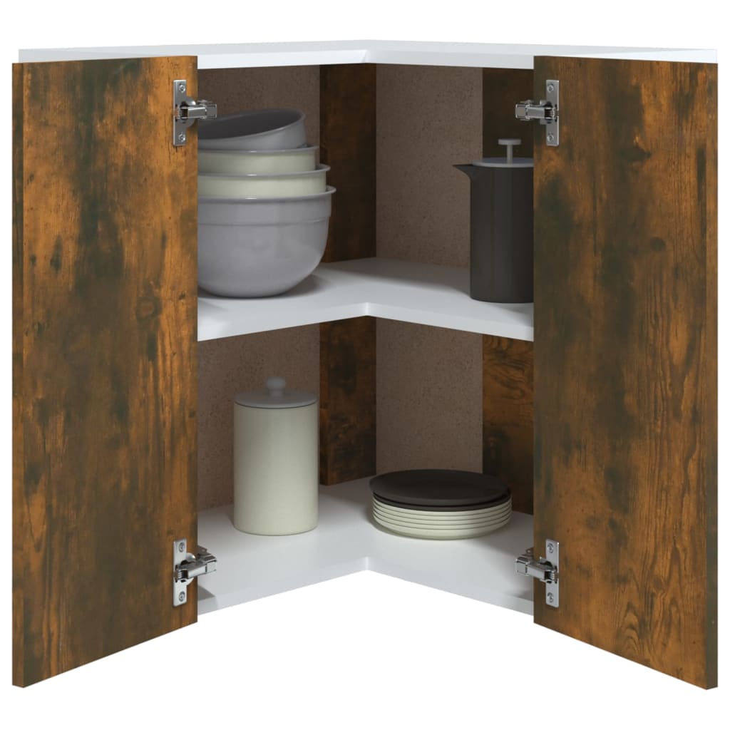 Eck-Hängeschrank Lyon Räuchereiche 57x57x60 cm Holzwerkstoff