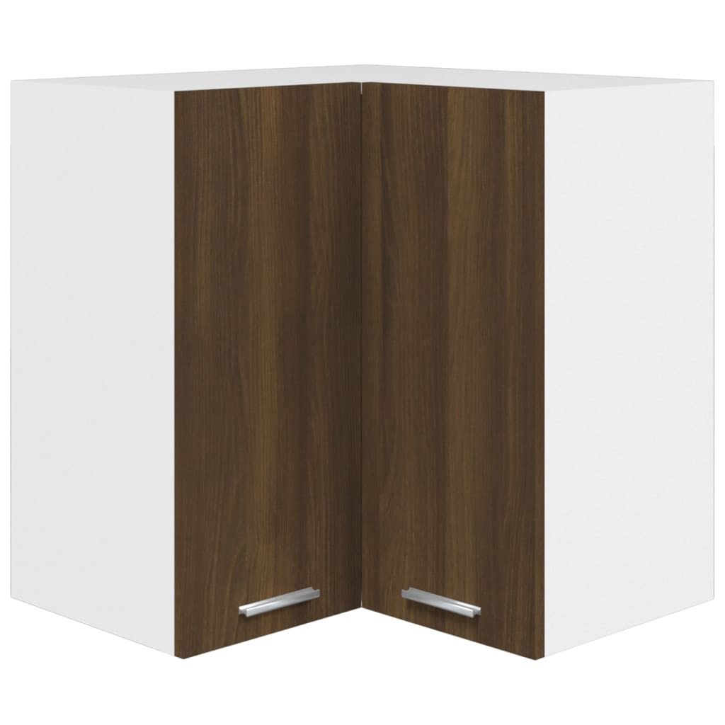 Eck-Hängeschrank Lyon Braun Eichen-Optik 57x57x60 cm Holzwerkstoff