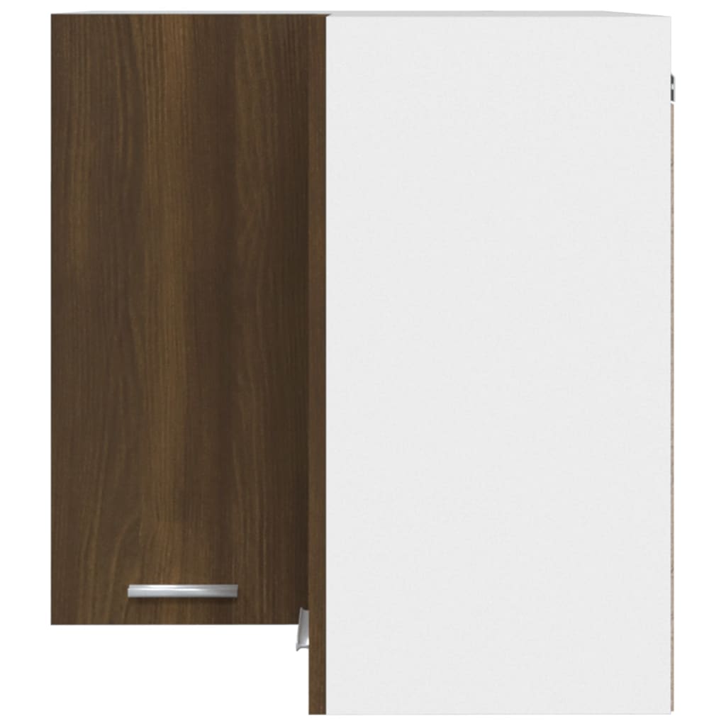Corner wall cabinet Lyon brown oak look 57x57x60 cm wood material