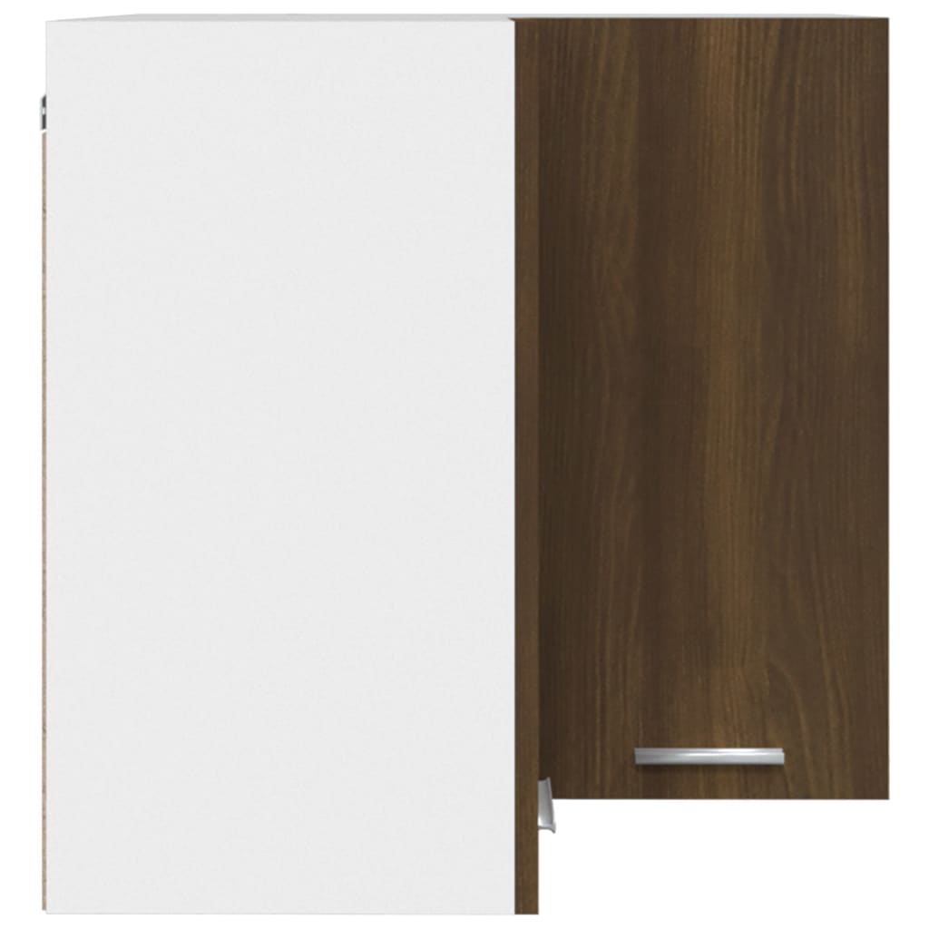 Corner wall cabinet Lyon brown oak look 57x57x60 cm wood material