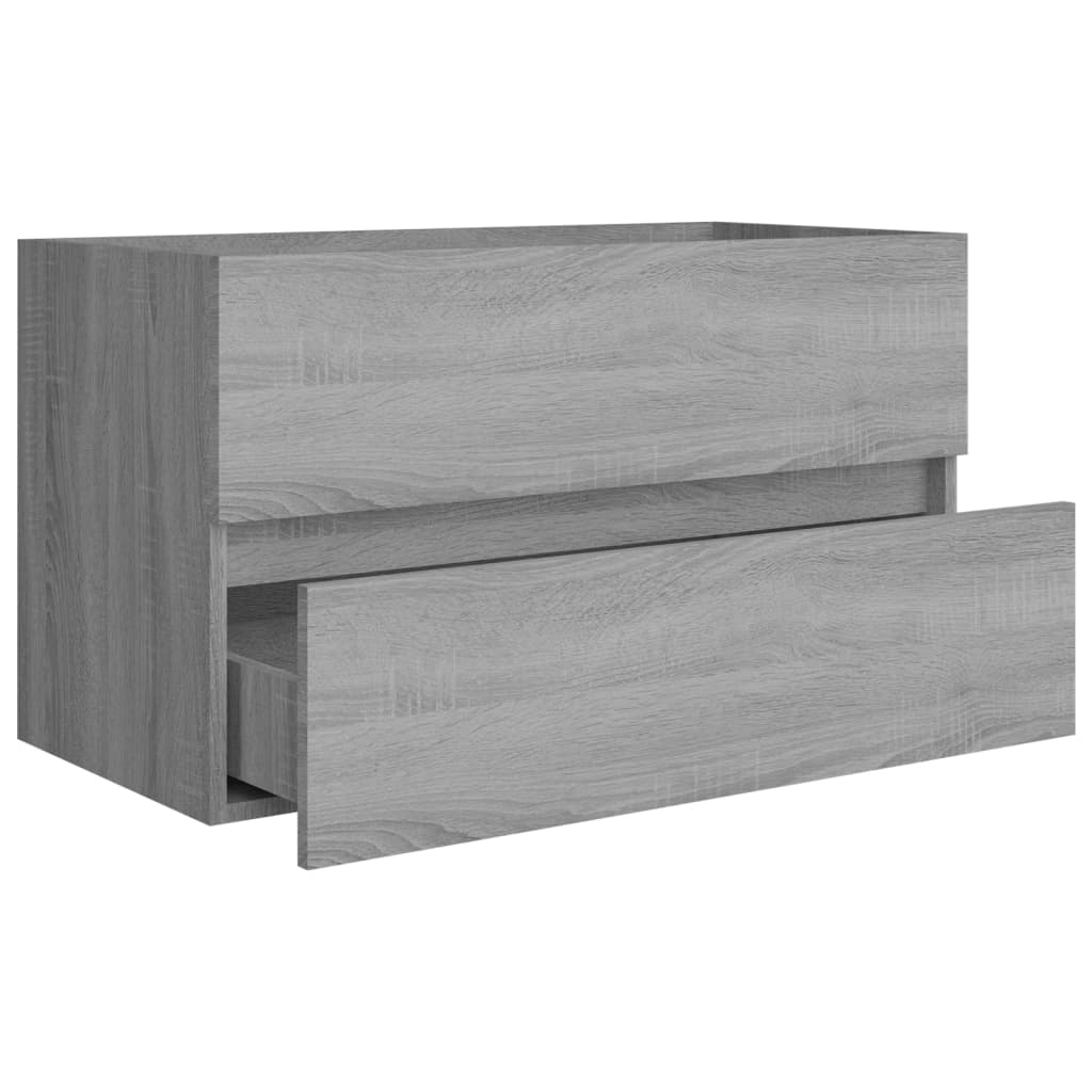 Washbasin Cabinet Grey Sonoma 80x38.5x45 cm Wood Material