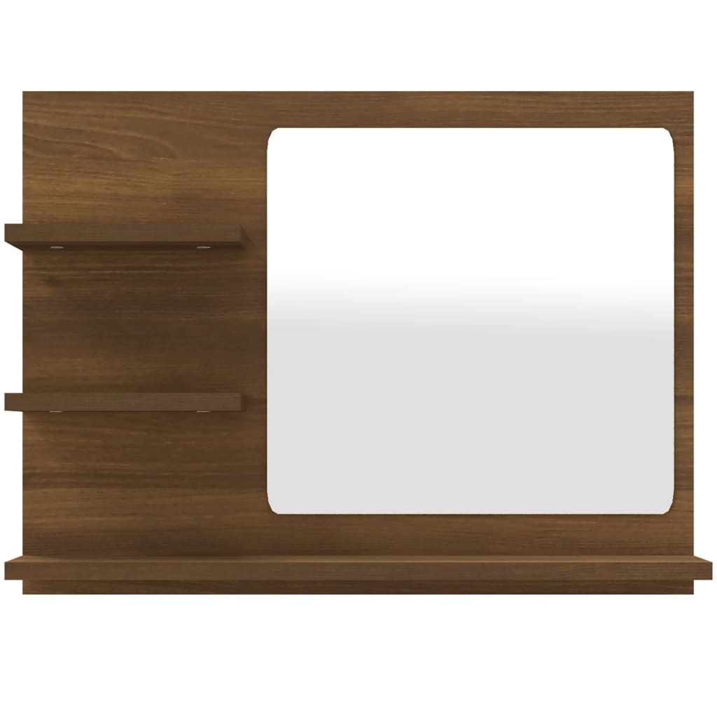 Bathroom mirror brown oak look 60x10.5x45 cm wood material