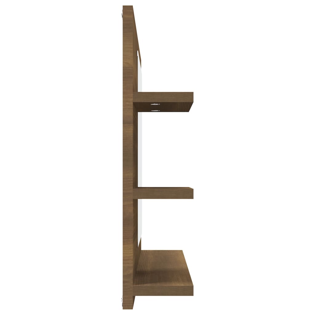 Bathroom mirror brown oak look 60x10.5x45 cm wood material